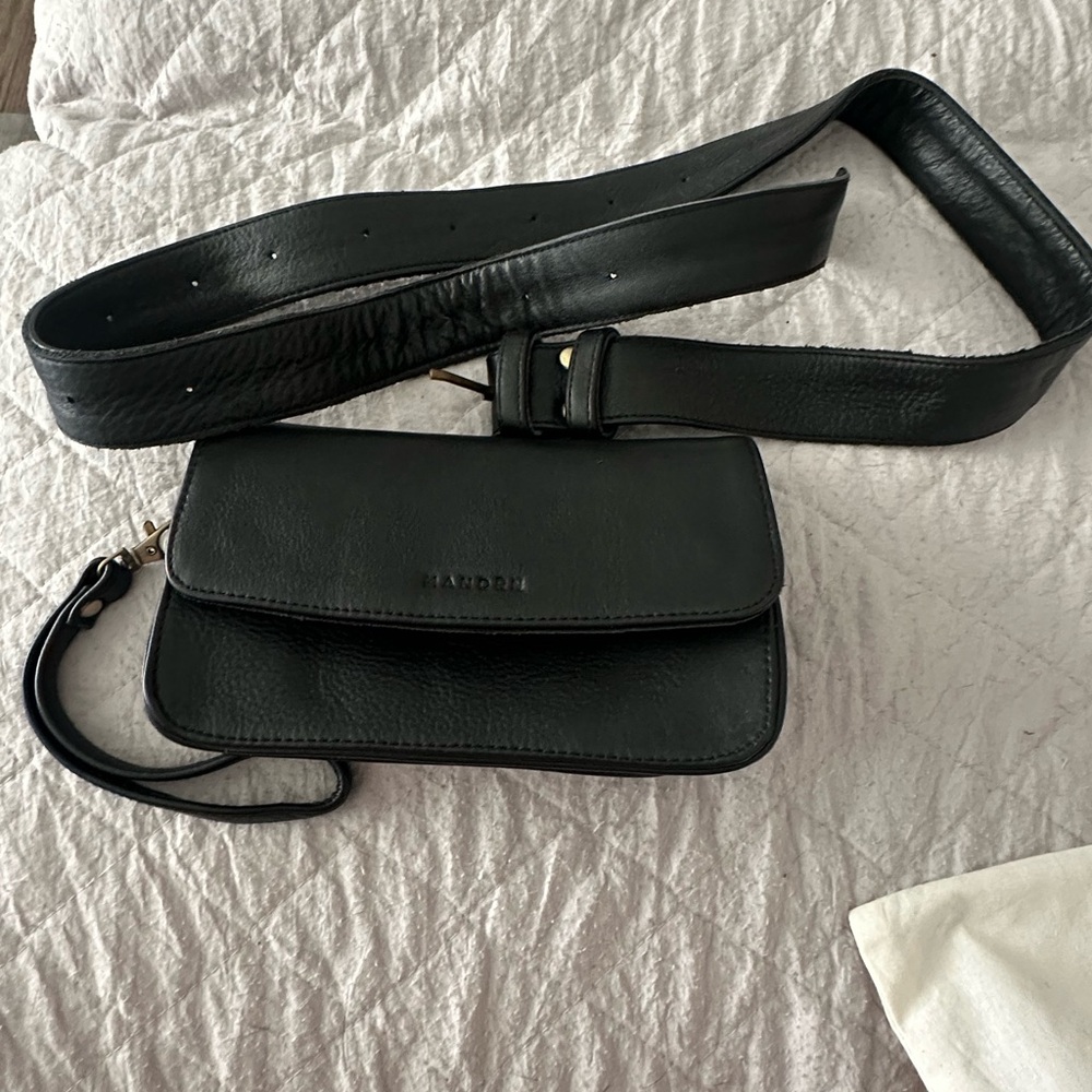 Black Leather Crossbody Bag
